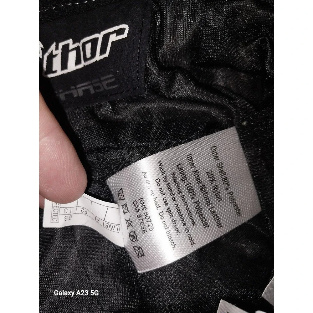 Thor Phase Monster Energy Vans Edition Men's Size 24 Leather Motocross Pants